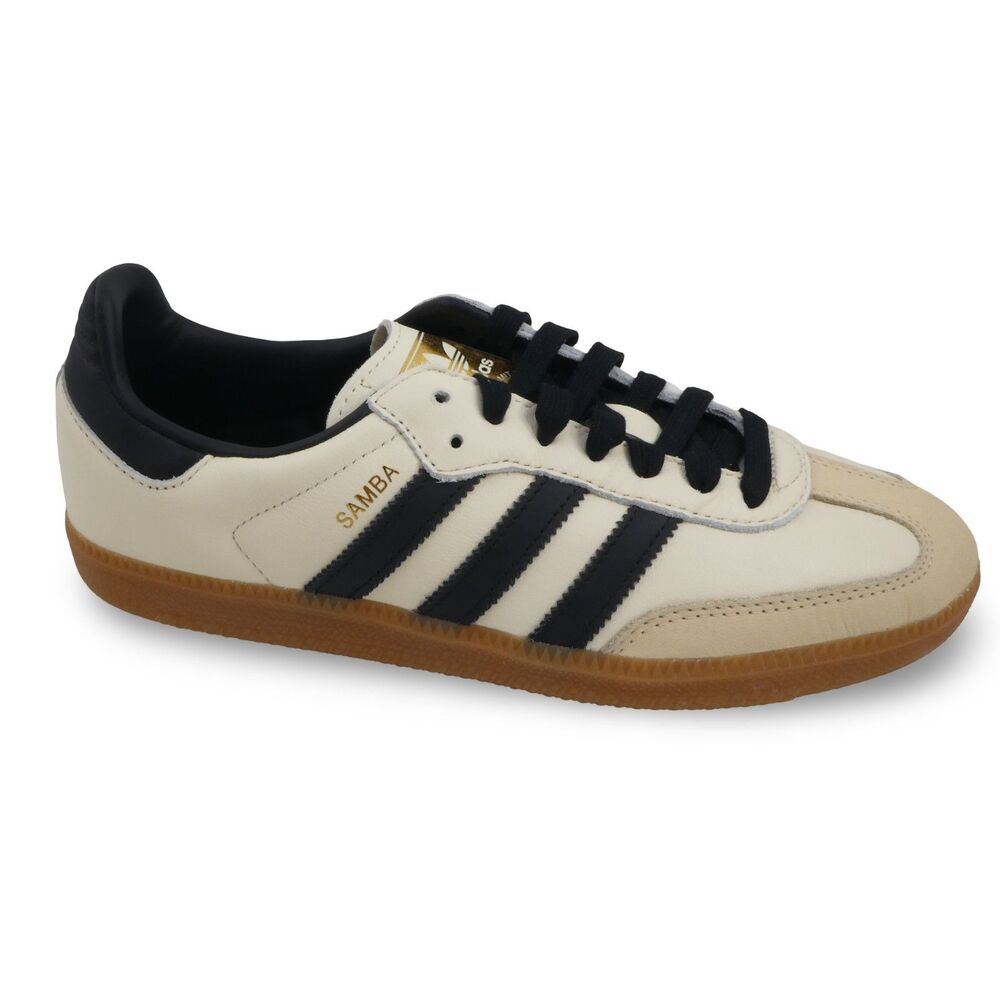 Adidas Samba OG Women's US 9 Cream White Sand Strata Beige Black ID0478 NWOB